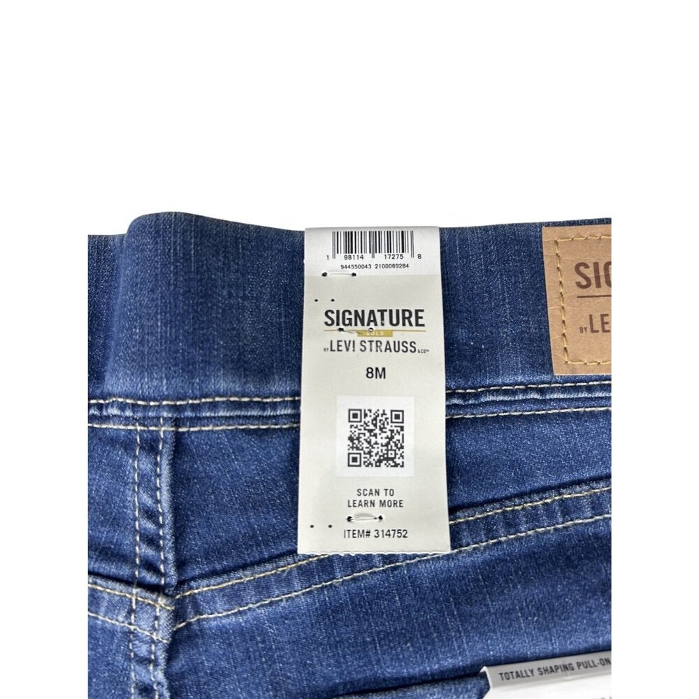 Levi Signature Pull-On Skinny Fit Jeans Women's‎ 8 Blue Denim Total Shaping NEW - Picture 10 of 12